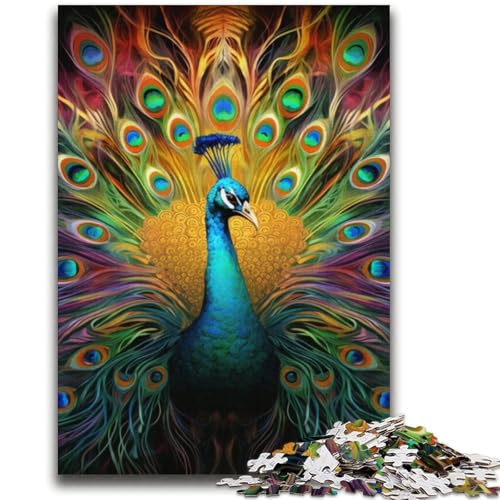 Psychedelischer Pfau, 2000-teiliges Puzzle für Teenager, Geschenke, Lernspiel, Herausforderungsspielzeug, einzigartige Heimdekoration und Geschenke (70x100cm) von AADSAZA