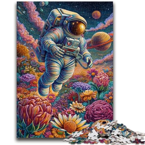 Psychedelischer Rauch-Astronaut, Puzzle für Erwachsene, 1000 Teile, hilft dem Gehirn, süchtig machendes Spielzeug zu trainieren, um Geduld bei der Eltern-Kind-Interaktion zu fördern (50x75cm) von AADSAZA