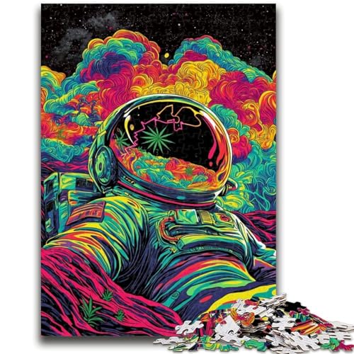 Psychedelisches Astronauten-Puzzle, 1000 Teile, für Erwachsene, anspruchsvoll zu vervollständigen, Aber lustig und humorvoll, einzigartige Heimdekoration und Geschenke (50x75cm) von AADSAZA
