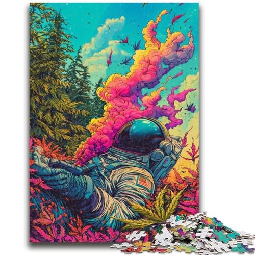 Psychedelisches Astronauten-Puzzle für Teenager, 1000 Teile, Lernspiele, Wanddekoration, einzigartige Geburtstags (38x26cm) von AADSAZA