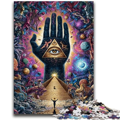 Psychedelisches Auge Puzzle 1000 Teile für Teenager Geschenke, Spielzeug Lernspiele Stressabbau Tolle Geschenke und Spielzeuge (50x75cm) von AADSAZA