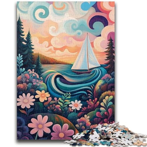 Psychedelisches Boots-Puzzle für Teenager, 1000 Puzzles, Spielzeug, Lernspiele, Stressabbau, geeignet als Schreibtischdekoration (50x75cm) von AADSAZA