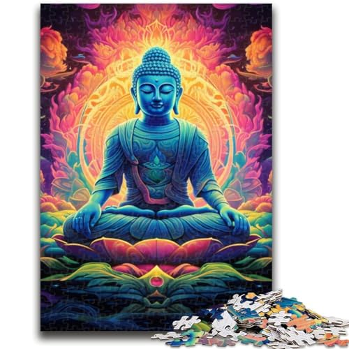 Psychedelisches Buddha-Puzzle für Teenager, 1000 Puzzles, Stressabbau, schwierige Herausforderung, gutes Geschenk für die ganze Familie (50x75cm) von AADSAZA