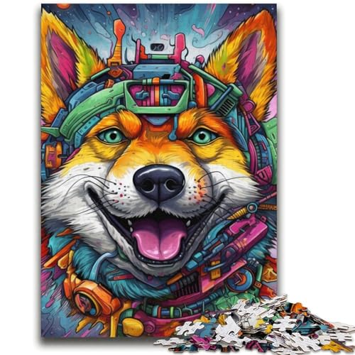 Psychedelisches Corgi-Puzzle mit 2000 Teilen für Teenager, Denkspiel, Wanddekoration, einzigartige Geburtstags (70x100cm) von AADSAZA