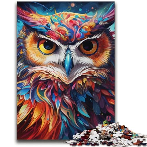 Psychedelisches Eulen-Puzzle, 2000 Teile, für Teenager, Denksportspiel, Wanddekoration, einzigartige Geburtstags (70x100cm) von AADSAZA