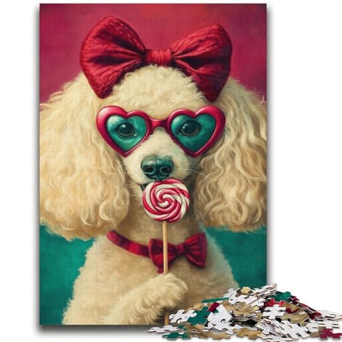 Pudel-Puzzle für Erwachsene, 2000 Teile, anspruchsvolles Spiel und Familienspiel, ganze Familie (70x100cm) von AADSAZA