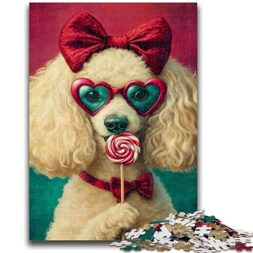Pudel-Puzzles für Erwachsene und Teenager, anspruchsvolles Spiel und Familienspiel, ganze Familie (38x26cm) von AADSAZA
