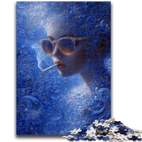 Punk-Girl-Puzzle 1000 Teile für Teenager-Geschenke, Quizspiel, Wanddekoration, einzigartige Geburtstags (38x26cm) von AADSAZA