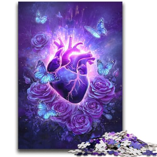 Purple Heart Puzzle 2000 Teile für Teenager, Geschenke, Spielzeug, Lernspiele, Stressabbau, tolle Geschenke und Spielzeuge (70x100cm) von AADSAZA