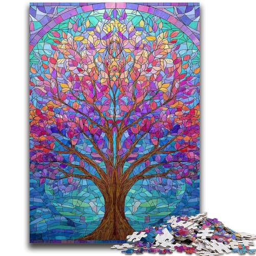 Puzzle „Baum des Lebens“, 1000 Teile, für Teenager, anspruchsvolles Spiel und Familienspiel, Wanddekoration, einzigartige Geburtstags (38x26cm) von AADSAZA
