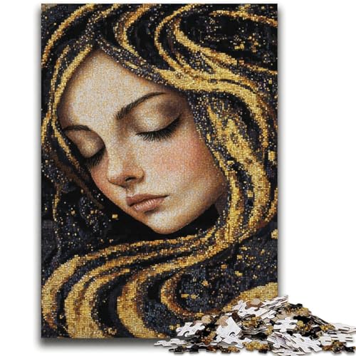 Puzzle „Schlafende Frau“ für Erwachsene, 2000 Teile, „Staycation – Zeit totschlagen“ mit vollständig ineinandergreifenden, zufällig geformten Teilen (70x100cm) von AADSAZA