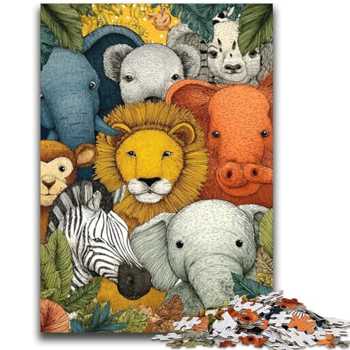 Puzzle „Tierwelt“ 2000 Teile für Erwachsene und Jugendliche, Spielzeug, Lernspiele, Stressabbau, tolle Geschenke und Spielzeuge (70x100cm) von AADSAZA