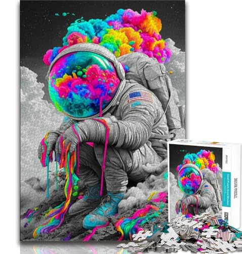 Puzzle 1000 Teile für Erwachsene, Astronautentraum, Lernspiele, Heimdekoration, Lernspiel für Geburtstag, Weihnachten (38x26cm) von AADSAZA