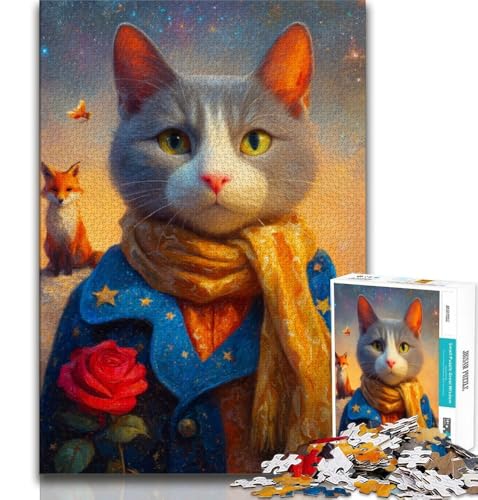 Puzzle 1000 Teile für Erwachsene, Der kleine Prinz und der Hund, anspruchsvolles Spiel und Lernspiel für die ganze Familie zum Geburtstag, Weihnachten (38x26cm) von AADSAZA