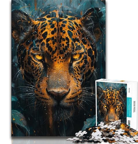 Puzzle 1000 Teile für Erwachsene, Dschungelleopard, Lernspiele, Heimdekoration, Lernspiel für Geburtstag, Weihnachten (75x50cm) von AADSAZA