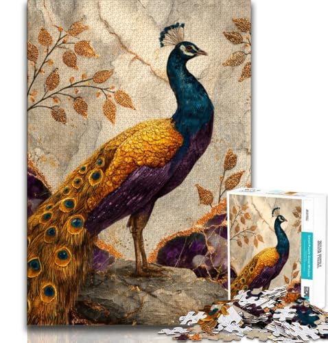 Puzzle 1000 Teile für Erwachsene, Geschenk, Fantasie-Pfau, Lernspiele, Heimdekoration, Lernspiel für Geburtstag, Weihnachten (38x26cm) von AADSAZA