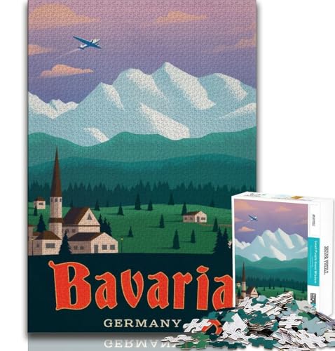 Puzzle 1000 Teile für Erwachsene, Geschenke Bayern, Spielzeug, Lernspiele, Stressabbau, einzigartige Heimdekoration und Geschenke (38x26cm) von AADSAZA