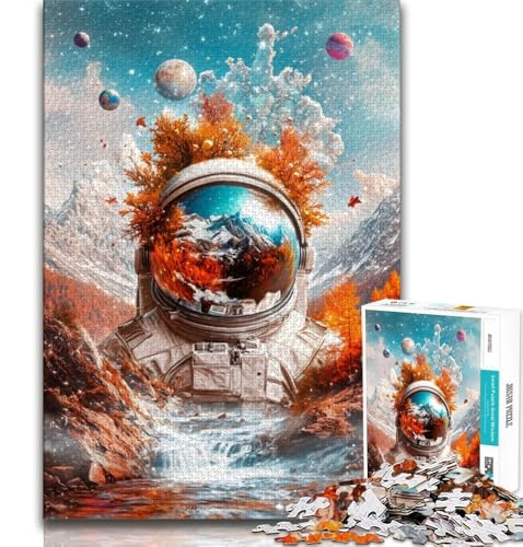 Puzzle 1000 Teile für Erwachsene, Geschenke für Astronauten und Berge, Familienspiel zum Stressabbau, schwierige Herausforderung, stärkt die Liebe zwischen Paaren (75x50cm) von AADSAZA