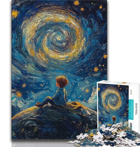 Puzzle 1000 Teile für Erwachsene, GeschenkeDer kleine Prinz des Nachthimmels, Lernspiele, Heimdekoration, Lernspiel für Geburtstag, Weihnachten (38x26cm) von AADSAZA
