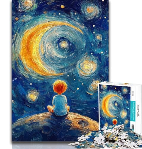 Puzzle 1000 Teile für Erwachsene, GeschenkeDer kleine Prinz des Nachthimmels, Lernspiele, Heimdekoration, einzigartige Heimdekoration und Geschenke (38x26cm) von AADSAZA