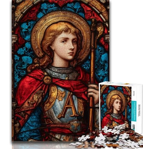 Puzzle 1000 Teile für Erwachsene, GeschenkeSaint A Stained Glass, Lernspiele, Heimdekoration, Lernspiel für Geburtstag, Weihnachten (75x50cm) von AADSAZA