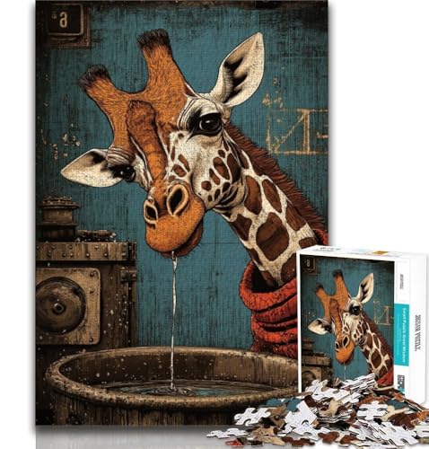 Puzzle 1000 Teile für Erwachsene, Giraffenkunst, anspruchsvolles Spiel und Lernspiel für die ganze Familie zum Geburtstag, Weihnachten (38x26cm) von AADSAZA