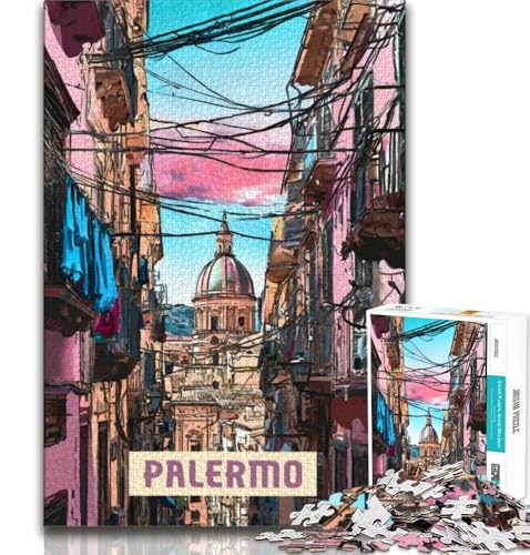 Puzzle 1000 Teile für Erwachsene, Palermo, anspruchsvolles Spiel und Lernspiel für die ganze Familie zum Geburtstag, Weihnachten (75x50cm) von AADSAZA