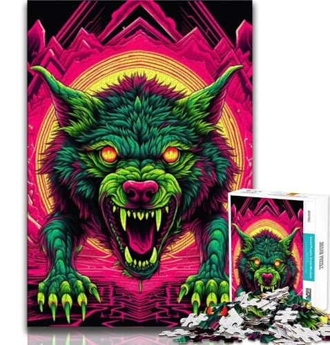 Puzzle 1000 Teile für Erwachsene, Tierwolf, anspruchsvolles Spiel und Lernspiel für die ganze Familie zum Geburtstag, Weihnachten (38x26cm) von AADSAZA