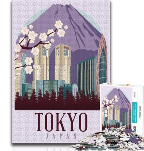 Puzzle 1000 Teile für Erwachsene, Tokio, anspruchsvolles Spiel und Lernspiel für die ganze Familie zum Geburtstag, Weihnachten (75x50cm) von AADSAZA