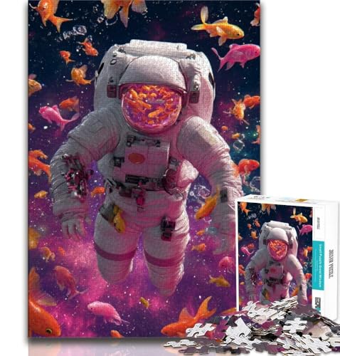 Puzzle 1000 Teile für Erwachsene Astronaut, Lernspiele, Heimdekoration, Lernspiel für Geburtstag, Weihnachten (38x26cm) von AADSAZA