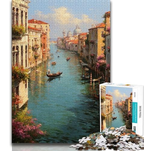 Puzzle 1000 Teile für Erwachsene Venedig, Lernspiele, Heimdekoration, Lernspiel für Geburtstag, Weihnachten (75x50cm) von AADSAZA