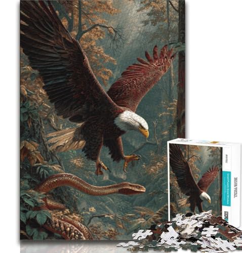 Puzzle 1000 Teile für Erwachsene und Jugendliche, Adler, anspruchsvolles Spiel, ganze Familie (75x50cm) von AADSAZA
