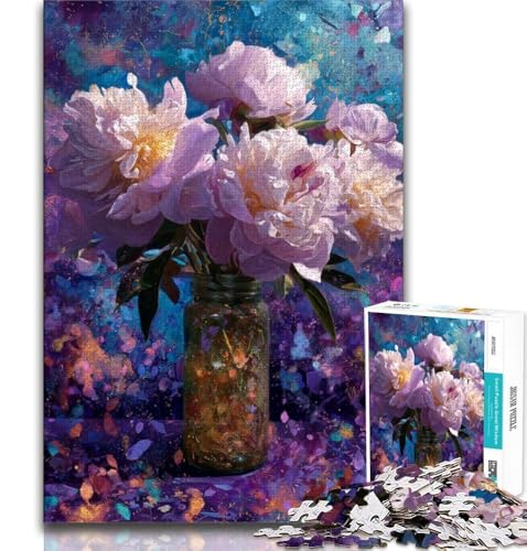 Puzzle 1000 Teile für Erwachsene und Jugendliche, Blumenmalerei, anspruchsvolles Spiel und Lernspiel für die ganze Familie zum Geburtstag, Weihnachten (38x26cm) von AADSAZA