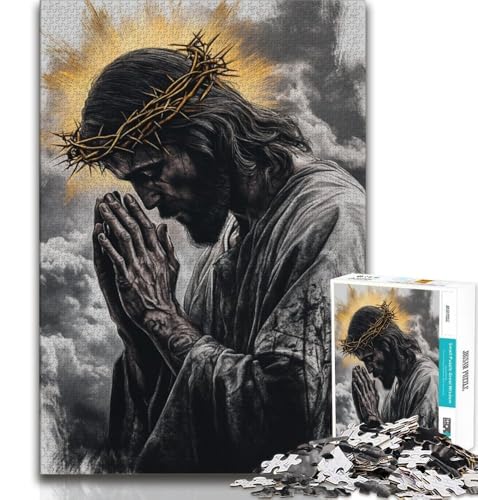 Puzzle 1000 Teile für Erwachsene und Jugendliche, Jesus, anspruchsvolles Spiel, ganze Familie (75x50cm) von AADSAZA