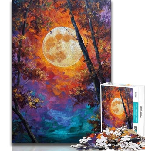 Puzzle 1000 Teile für Erwachsene und Jugendliche, Mondkunst, anspruchsvolles Spiel, ganze Familie (38x26cm) von AADSAZA