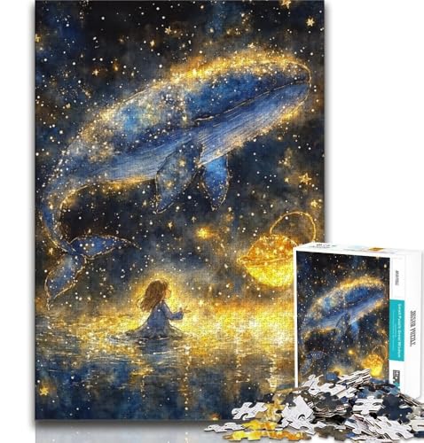 Puzzle 1000 Teile für Erwachsene und Jugendliche, Sternenwal, anspruchsvolles Spiel, ganze Familie (75x50cm) von AADSAZA
