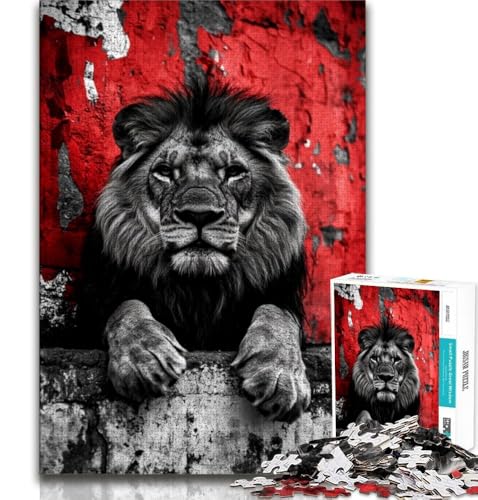 Puzzle 1000 Teile für Erwachsene und Jugendliche, Tierlöwe, anspruchsvolles Spiel, ganze Familie (38x26cm) von AADSAZA