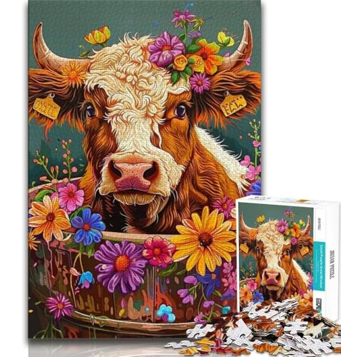 Puzzle 1000 Teile für Erwachsene und Jugendliche, Yak, anspruchsvolles Spiel, ganze Familie (75x50cm) von AADSAZA
