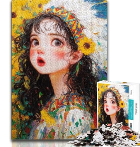 Puzzle 1000 Teile für Teenager, Anime-Mädchen, anspruchsvolles Spiel, ganze Familie (75x50cm) von AADSAZA