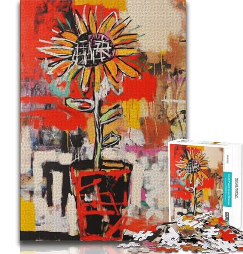 Puzzle 1000 Teile für Teenager, Basquiat Flowers, anspruchsvolles Spiel, ganze Familie (75x50cm) von AADSAZA