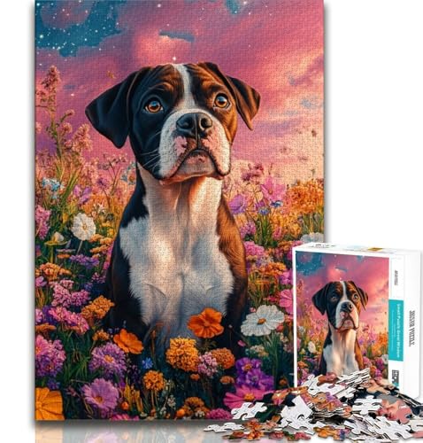 Puzzle 1000 Teile für Teenager, Boxerhund, anspruchsvolles Spiel, ganze Familie (38x26cm) von AADSAZA