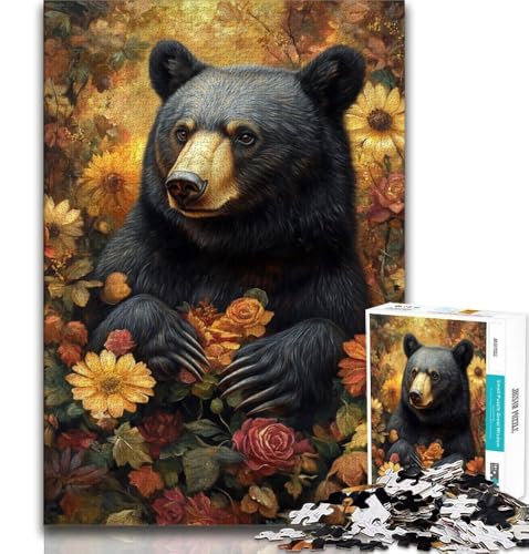Puzzle 1000 Teile für Teenager, Braunbär, anspruchsvolles Spiel, ganze Familie (38x26cm) von AADSAZA
