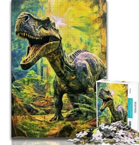 Puzzle 1000 Teile für Teenager, Dinosaurierwelt, anspruchsvolles Spiel, ganze Familie (75x50cm) von AADSAZA