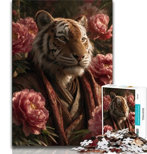 Puzzle 1000 Teile für Teenager, Dschungeltiger, anspruchsvolles Spiel, ganze Familie (38x26cm) von AADSAZA