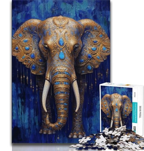 Puzzle 1000 Teile für Teenager, Fantasy-Elefant, anspruchsvolles Spiel, ganze Familie (38x26cm) von AADSAZA
