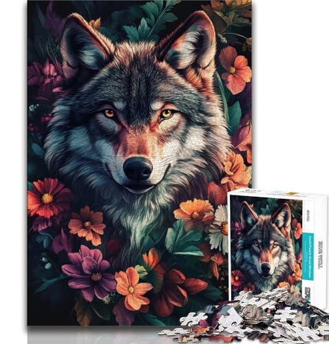 Puzzle 1000 Teile für Teenager, Fantasy-Wolf, anspruchsvolles Spiel, ganze Familie (75x50cm) von AADSAZA