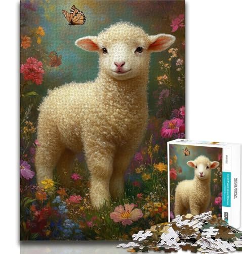 Puzzle 1000 Teile für Teenager, Geschenke für Babyschafe, anspruchsvolles Spiel, ganze Familie (75x50cm) von AADSAZA