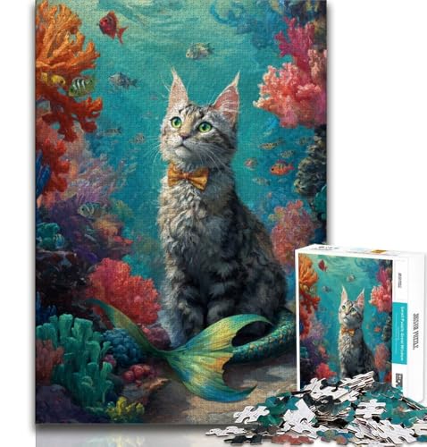Puzzle 1000 Teile für Teenager, Geschenke für Bogenkatzen, anspruchsvolles Spiel, ganze Familie (38x26cm) von AADSAZA
