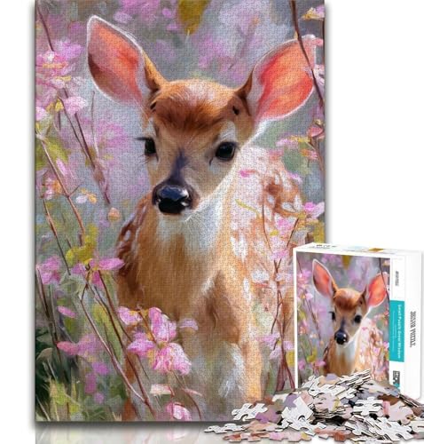 Puzzle 1000 Teile für Teenager, Hirsch, anspruchsvolles Spiel, ganze Familie (75x50cm) von AADSAZA