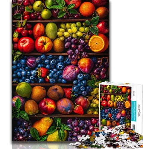 Puzzle 1000 Teile für Teenager, Obstsammlung, anspruchsvolles Spiel, ganze Familie (38x26cm) von AADSAZA